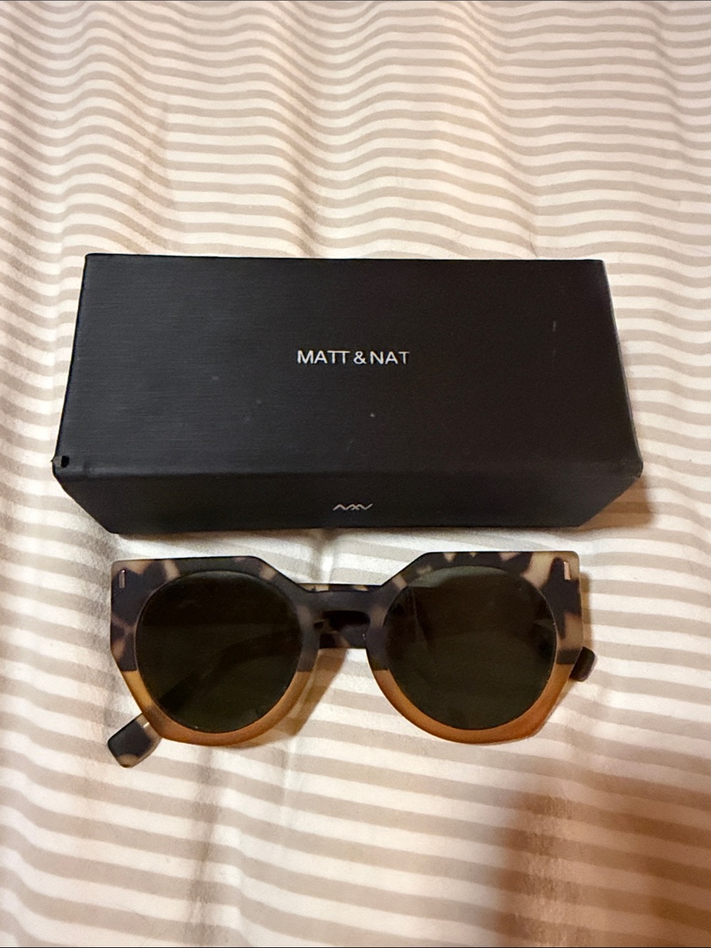 Matt & Nat Tortoiseshell Round Sunglasses - Brown/Black
